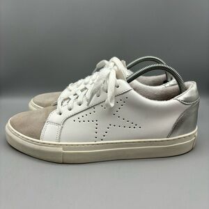 Steven New York Rezza Shoes Women's Size 10 M White Silver Lace Up (Scuff Marks)